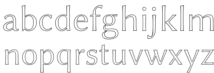 Linux Biolinum Outline Font LOWERCASE