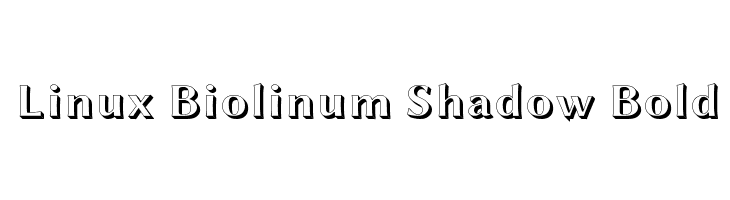Linux Biolinum Shadow Bold  Fuentes Gratis Descargar