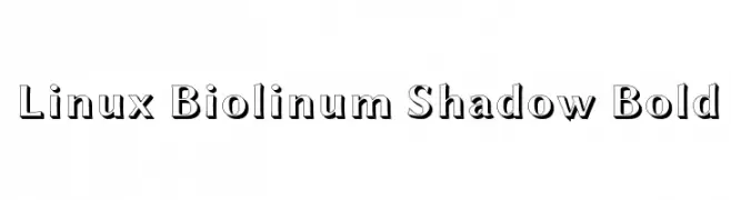 Linux Biolinum Shadow Bold  Frei Schriftart Herunterladen