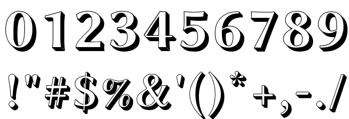 Linux Biolinum Shadow Bold Font OTHER CHARS