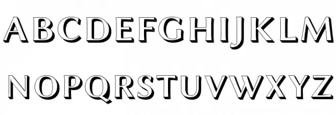 Linux Biolinum Shadow Bold Font Litere mari