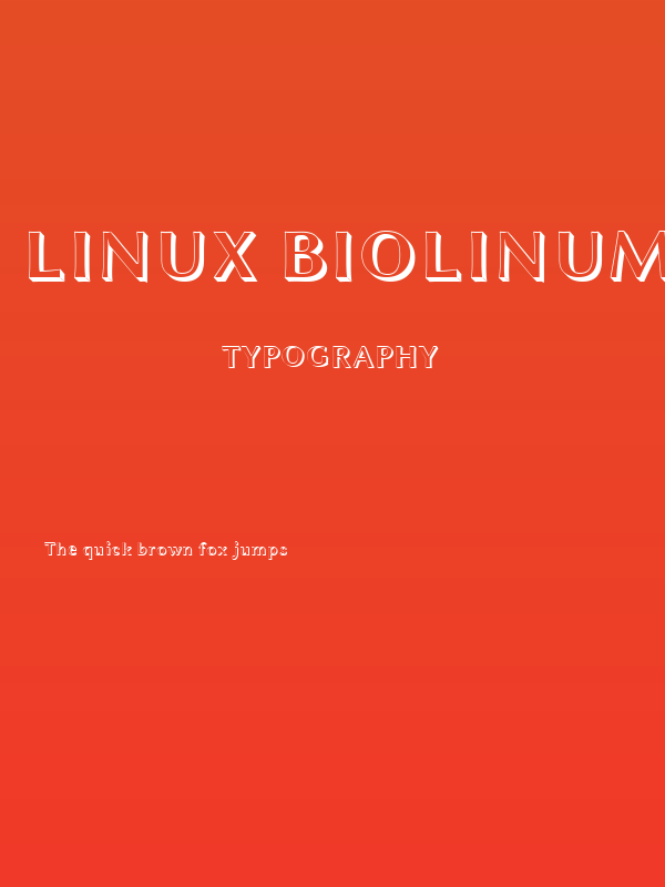 Linux Biolinum Shadow Bold Poster