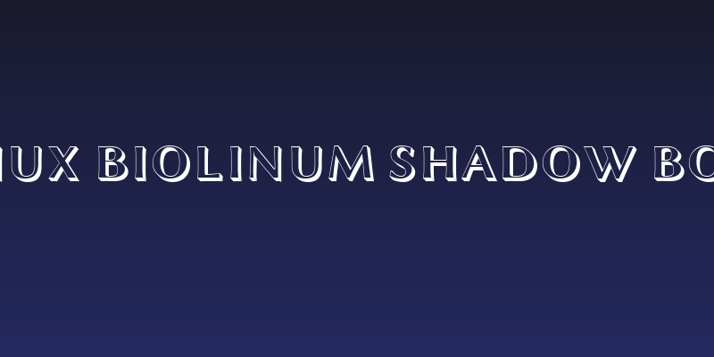 Linux Biolinum Shadow Bold Social Header