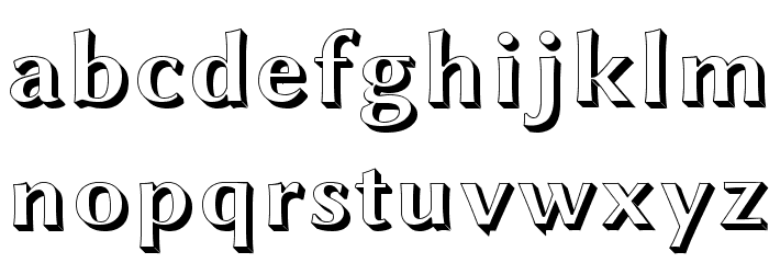 Linux Biolinum Shadow Bold Font LOWERCASE