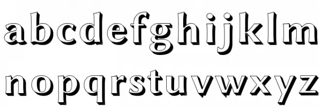 Linux Biolinum Shadow Bold Font LOWERCASE