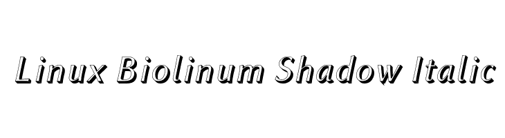 Linux Biolinum Shadow Italic  フリーフォントのダウンロード