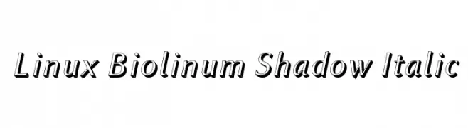 Linux Biolinum Shadow Italic  Frei Schriftart Herunterladen