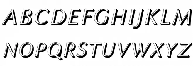 Linux Biolinum Shadow Italic Polices MAJUSCULES