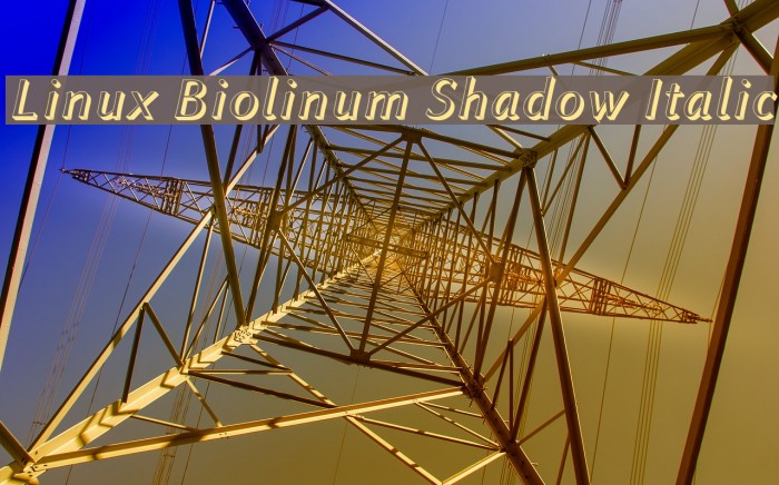 Linux Biolinum Shadow Italic Example 1