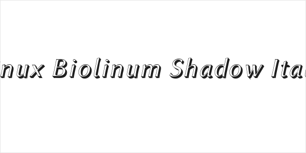 Linux Biolinum Shadow Italic Logo