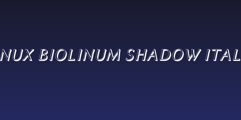 Linux Biolinum Shadow Italic Social Header