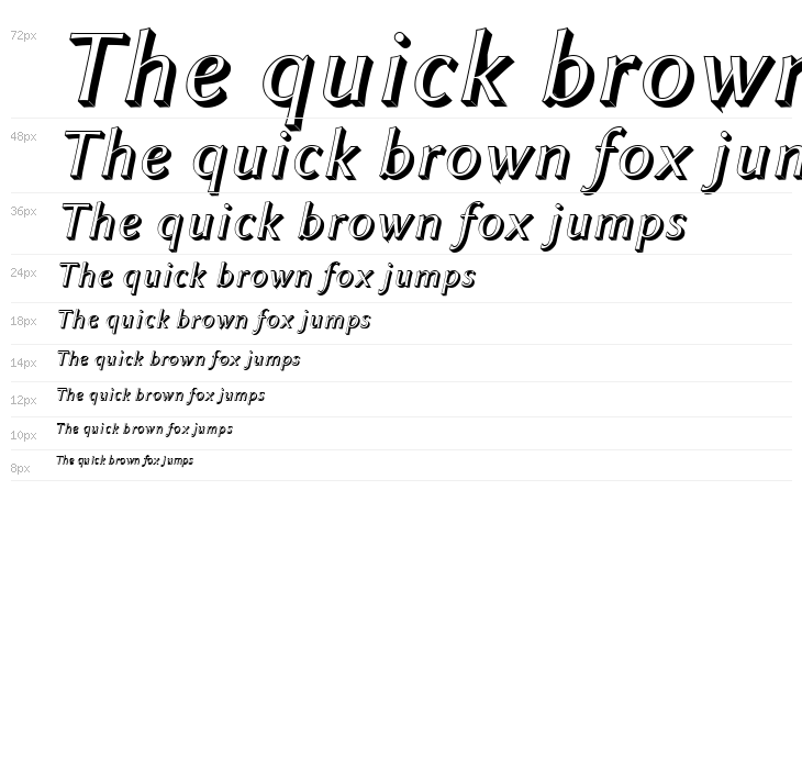 Linux Biolinum Shadow Italic Waterfall