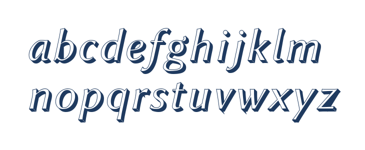 Linux Biolinum Shadow Italic Lowercase