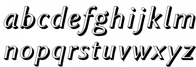 Linux Biolinum Shadow Italic フォント 小文字