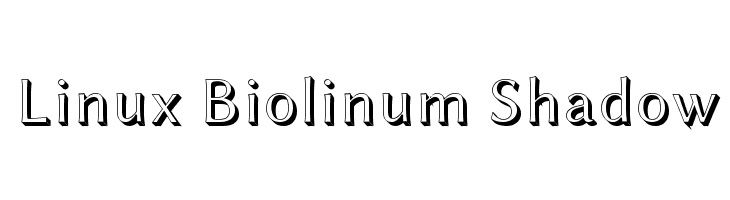 Linux Biolinum Shadow  Frei Schriftart Herunterladen
