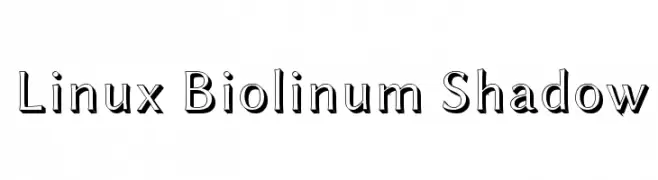 Linux Biolinum Shadow  Frei Schriftart Herunterladen
