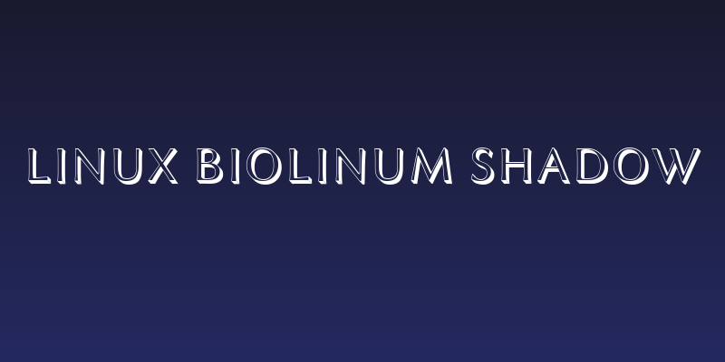 Linux Biolinum Shadow Social Header