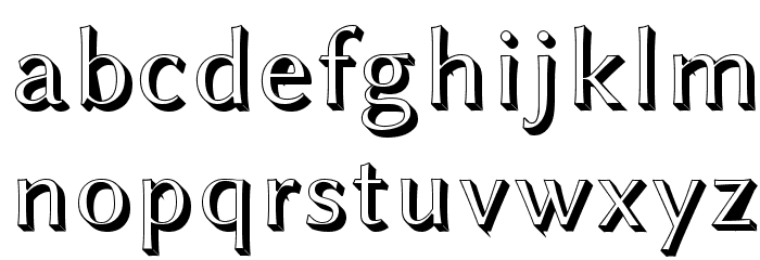 Linux Biolinum Shadow Font LOWERCASE