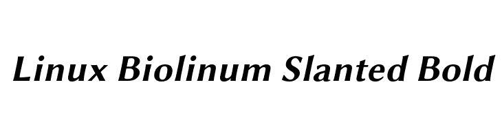 Linux Biolinum Slanted Bold Font