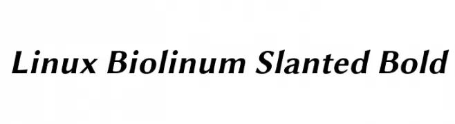 Linux Biolinum Slanted Bold  Frei Schriftart Herunterladen