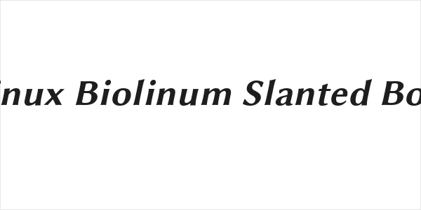 Linux Biolinum Slanted Bold Logo