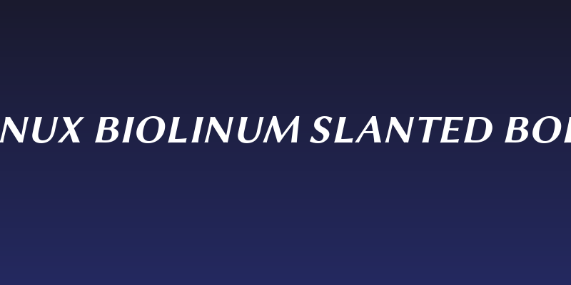 Linux Biolinum Slanted Bold Social Header