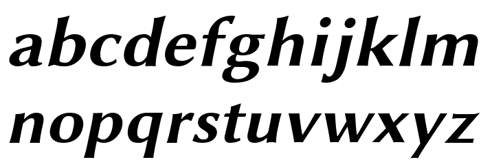 Linux Biolinum Slanted Bold Font LOWERCASE