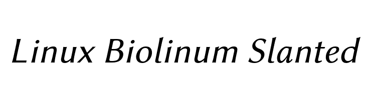 Linux Biolinum Slanted Font