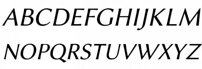 Linux Biolinum Slanted Schriftart Groß