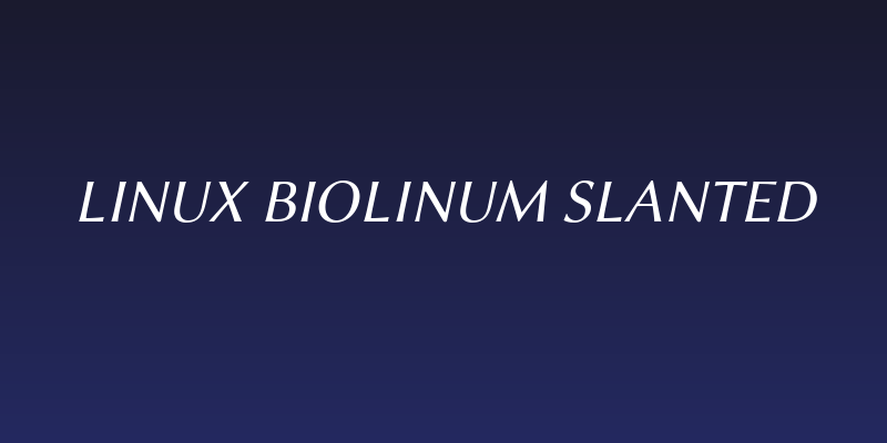 Linux Biolinum Slanted Social Header