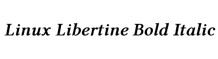 Linux Libertine Bold Italic Font