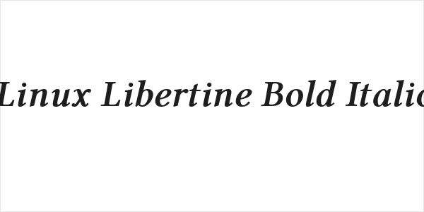 Linux Libertine Bold Italic Logo