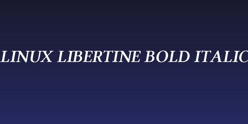 Linux Libertine Bold Italic Social Header