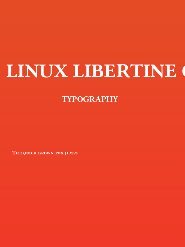 Linux Libertine Capitals Bold Poster