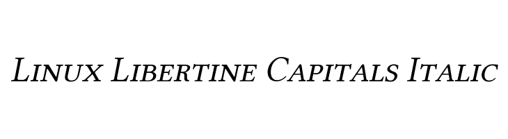 Linux Libertine Capitals Italic Font