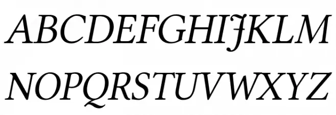 Linux Libertine Capitals Italic Schriftart Groß