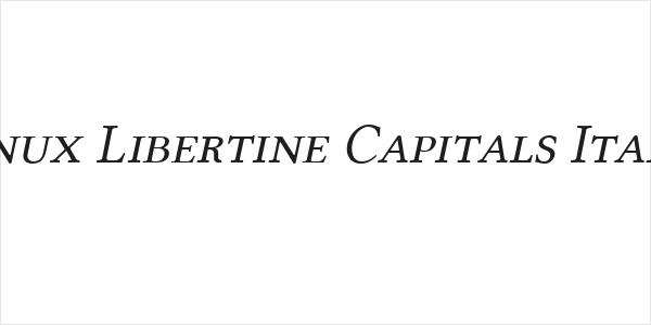Linux Libertine Capitals Italic Logo
