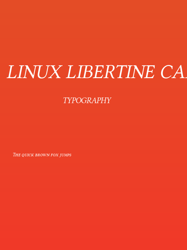 Linux Libertine Capitals Italic Poster