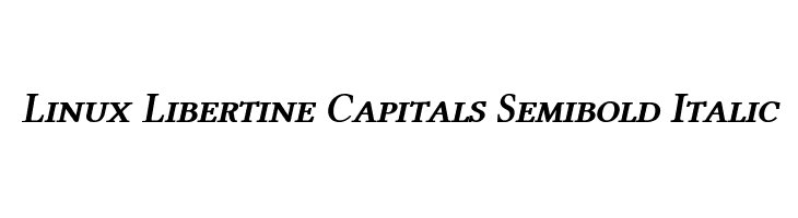 Linux Libertine Capitals Semibold Italic Font