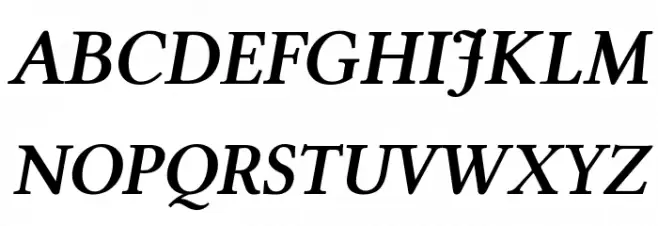 Linux Libertine Capitals Semibold Italic फ़ॉन्ट अपरकेस