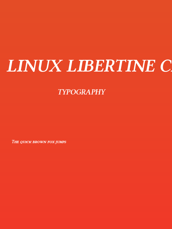 Linux Libertine Capitals Semibold Italic Poster