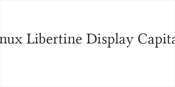 Linux Libertine Display Capitals Logo