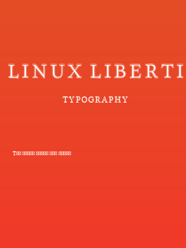 Linux Libertine Initials Poster