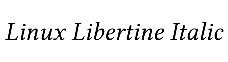 Linux Libertine Italic Font
