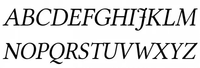 Linux Libertine Italic Schriftart Groß