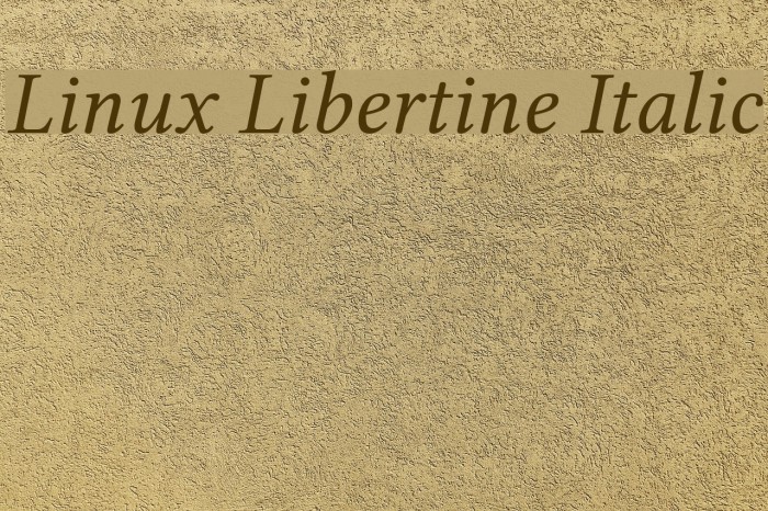Linux Libertine Italic Font examples