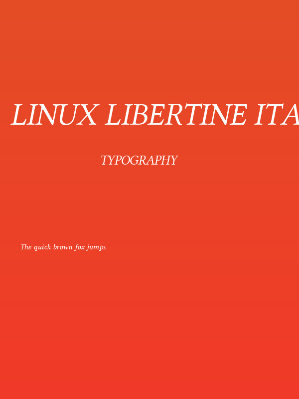 Linux Libertine Italic Poster