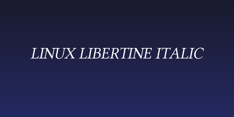 Linux Libertine Italic Social Header