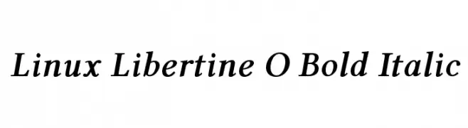 Linux Libertine O Bold Italic 