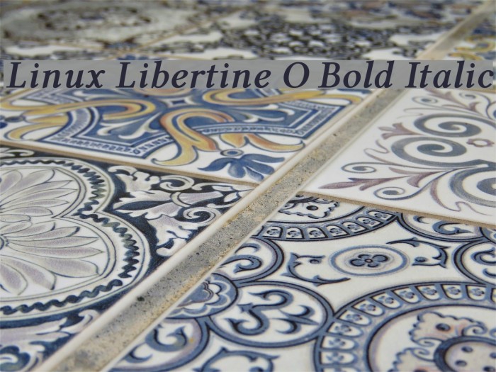 Linux Libertine O Bold Italic Font examples